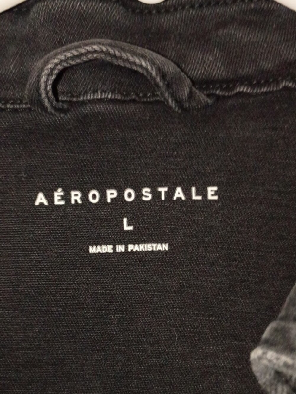 Aeropostale Black Jean Jacket with Button Front - Picture 3 of 5